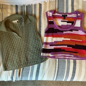 TWO Cropped Sweater Tops